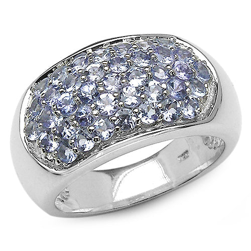 1.37 Carat Genuine Tanzanite .925 Sterling Silver Ring by Bids.com
