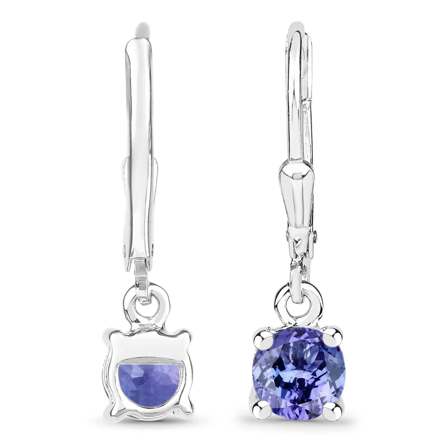 0.94 Carat Genuine Tanzanite .925 Sterling Silver Earrings  DestGlow