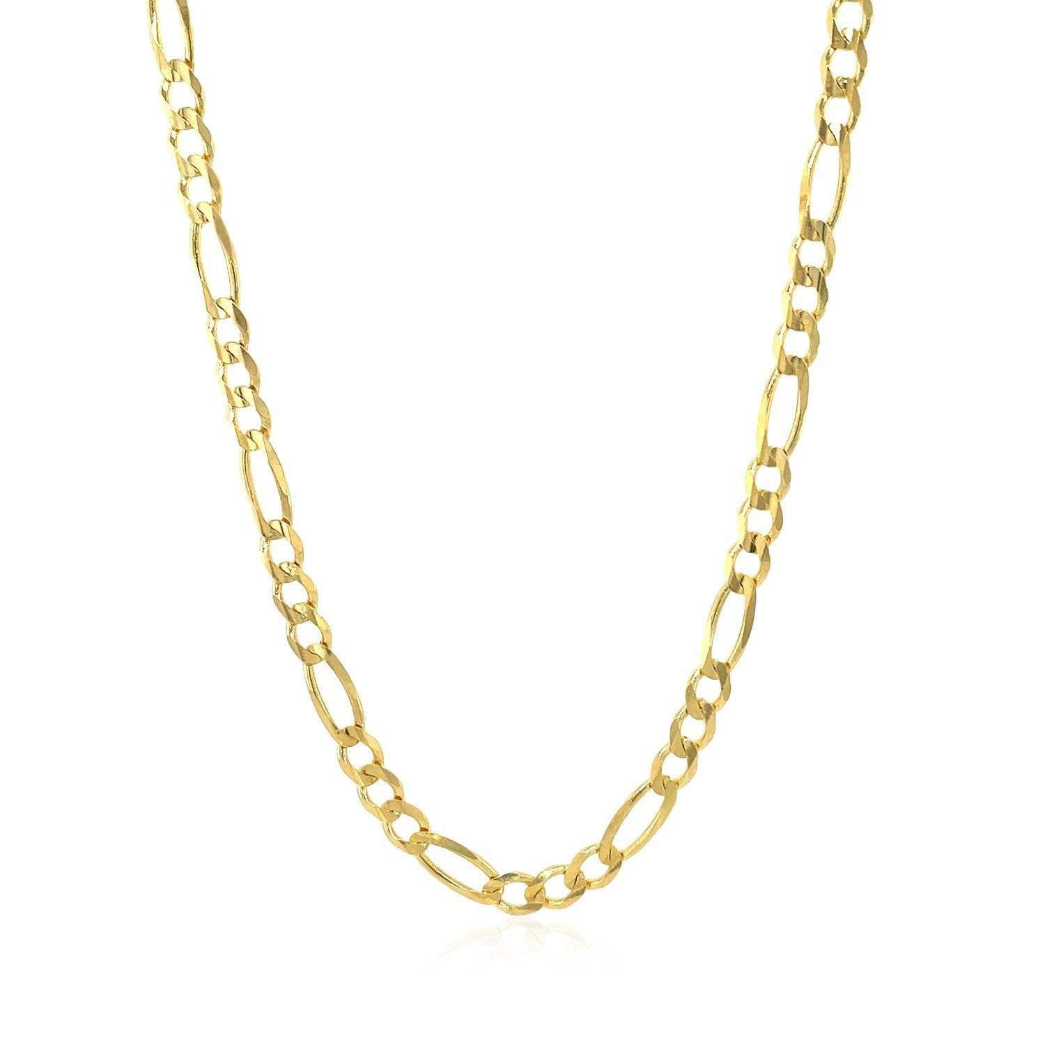 10K Yellow Gold Solid Figaro Chain (3.70 mm) by Bids.com