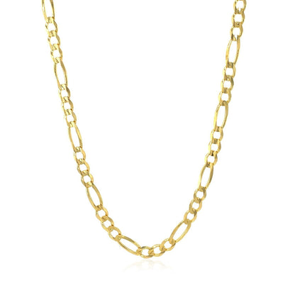 10K Yellow Gold Solid Figaro Chain (3.70 mm) by Bids.com