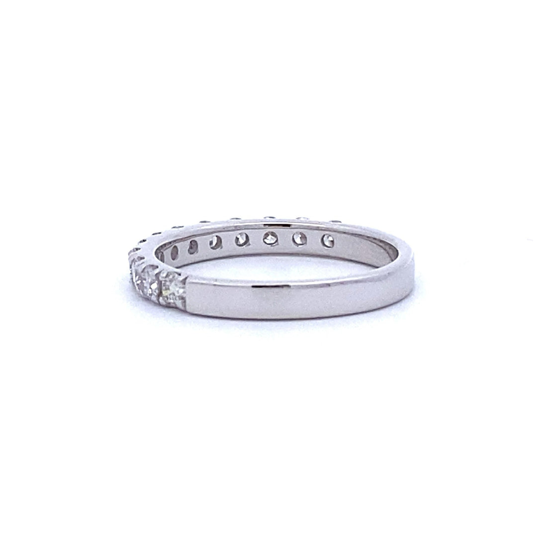 Natural .75ct Diamond Wedding Band Ring 14KT White Gold by Bids.com
