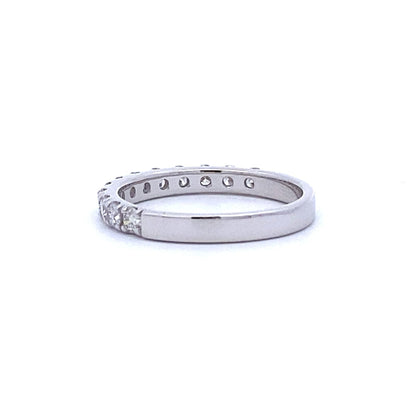 Natural .75ct Diamond Wedding Band Ring 14KT White Gold by Bids.com