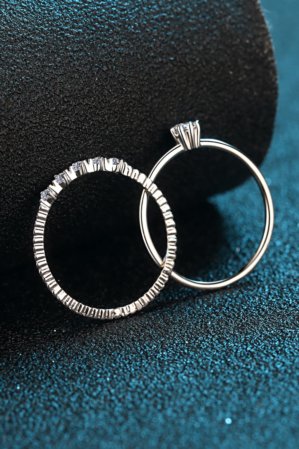 Sparkala™ 925 Sterling Silver Two-Piece Ring Set by Sparkala