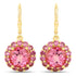 10.74 Carat Genuine Pink Topaz and Rhodolite Garnet .925 Sterling Silver Earrings  DestGlow