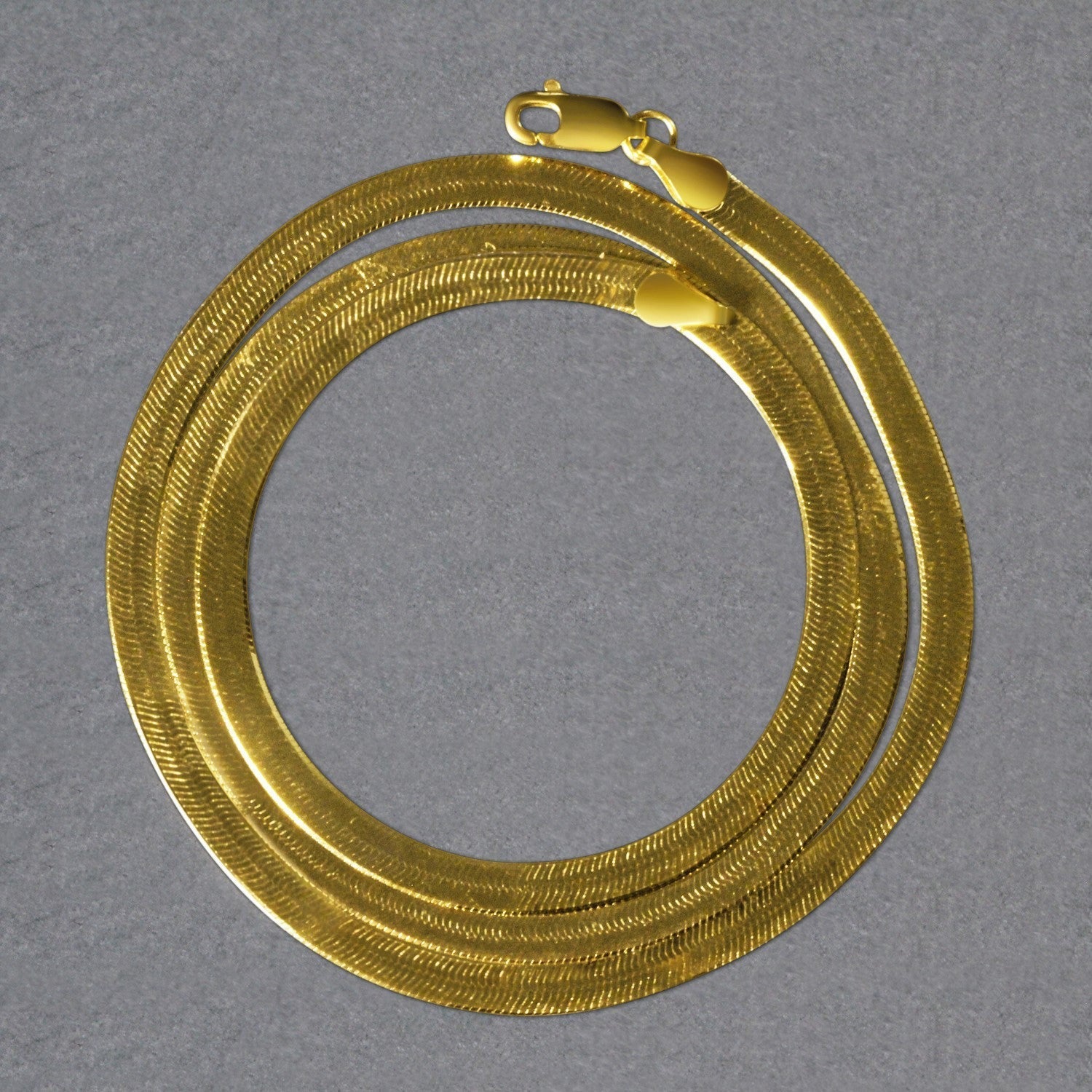 Imperial Herringbone Chain in 10k Yellow Gold (3.80 mm)  DestGlow