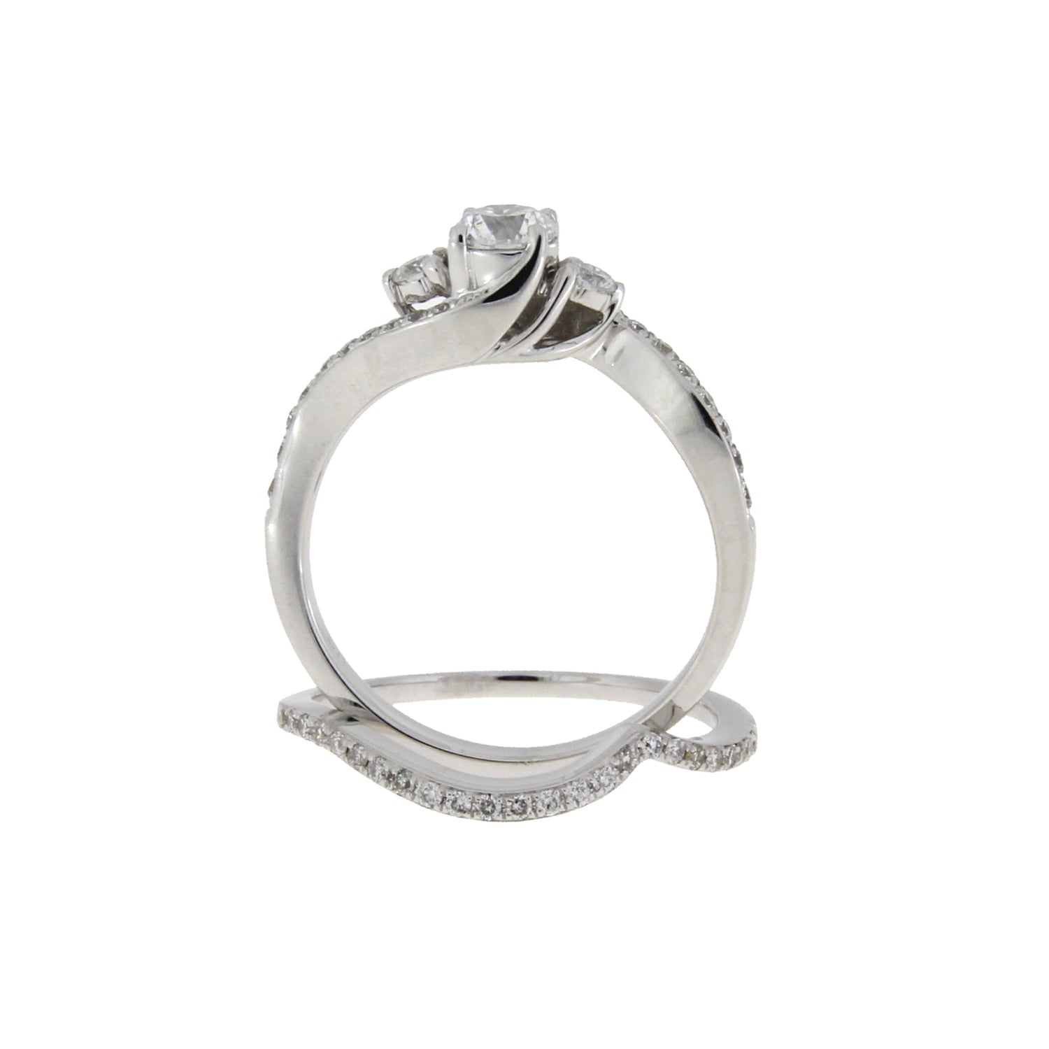 .70ct Diamond Engagement Ring Set 14KT White Gold by Bids.com