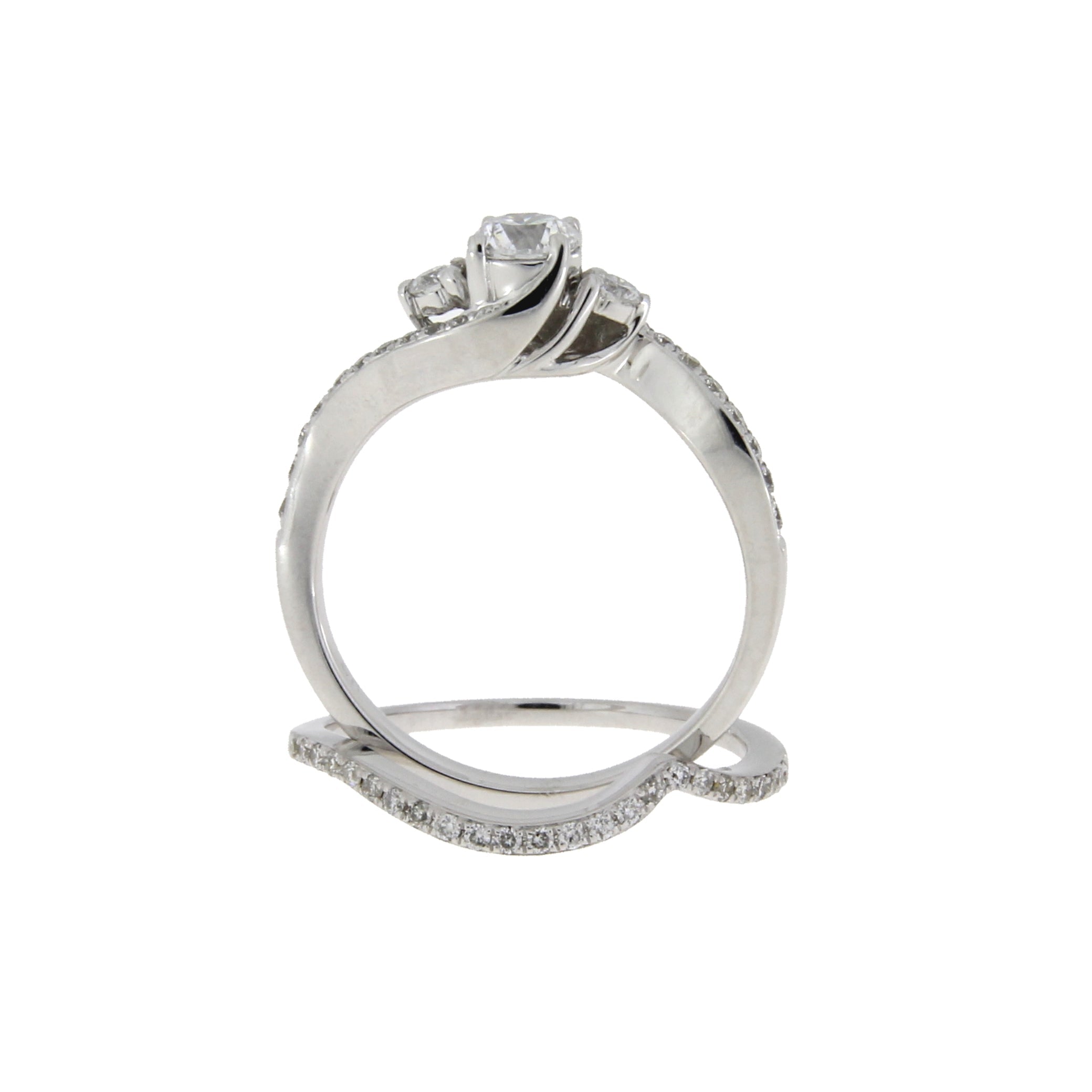 .70ct Diamond Engagement Ring Set 14KT White Gold by Bids.com