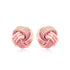 14k Rose Gold Love Knot with Ridge Texture Earrings  DestGlow