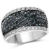0.80 Carat Genuine Blue Diamond and White Diamond .925 Sterling Silver Ring by Bids.com