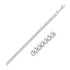 5.5mm 14k White Gold Miami Cuban Semi Solid Bracelet  DestGlow