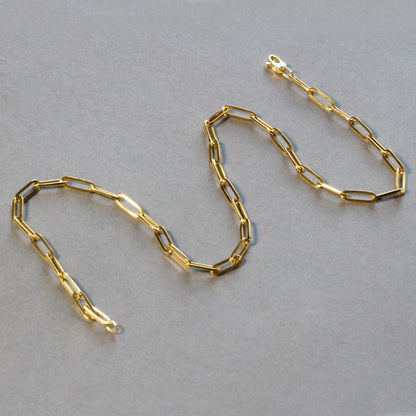 10K Yellow Gold Lite Paperclip Chain (4.20 mm)  DestGlow