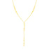 14K Yellow Gold Lariat Necklace with Paperclip Chain Stations by Bids.com