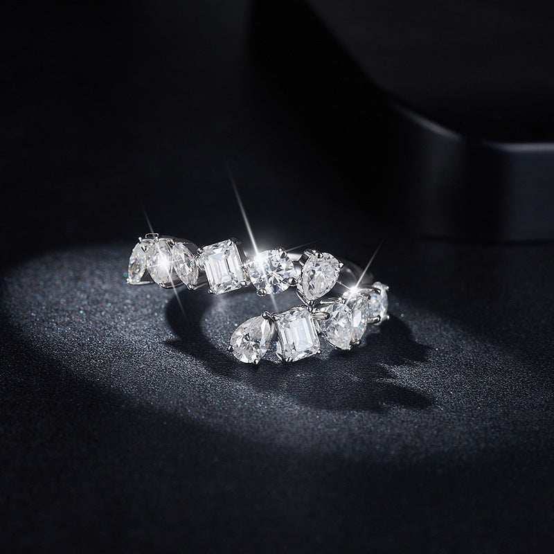 2.6 Carat Sparkala™ 925 Sterling Silver Bypass Ring by Sparkala