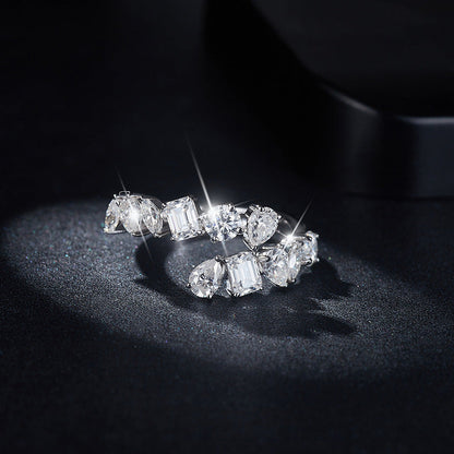 2.6 Carat Sparkala™ 925 Sterling Silver Bypass Ring by Sparkala