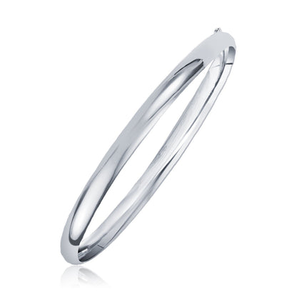 Classic Bangle in 14k White Gold (6.0mm) by Bids.com