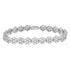 .925 Sterling Silver 2.0 cttw Diamond 7 Stone Floral Cluster Link Bracelet (I-J Color, I3 Clarity) -7.25" by Bids.com
