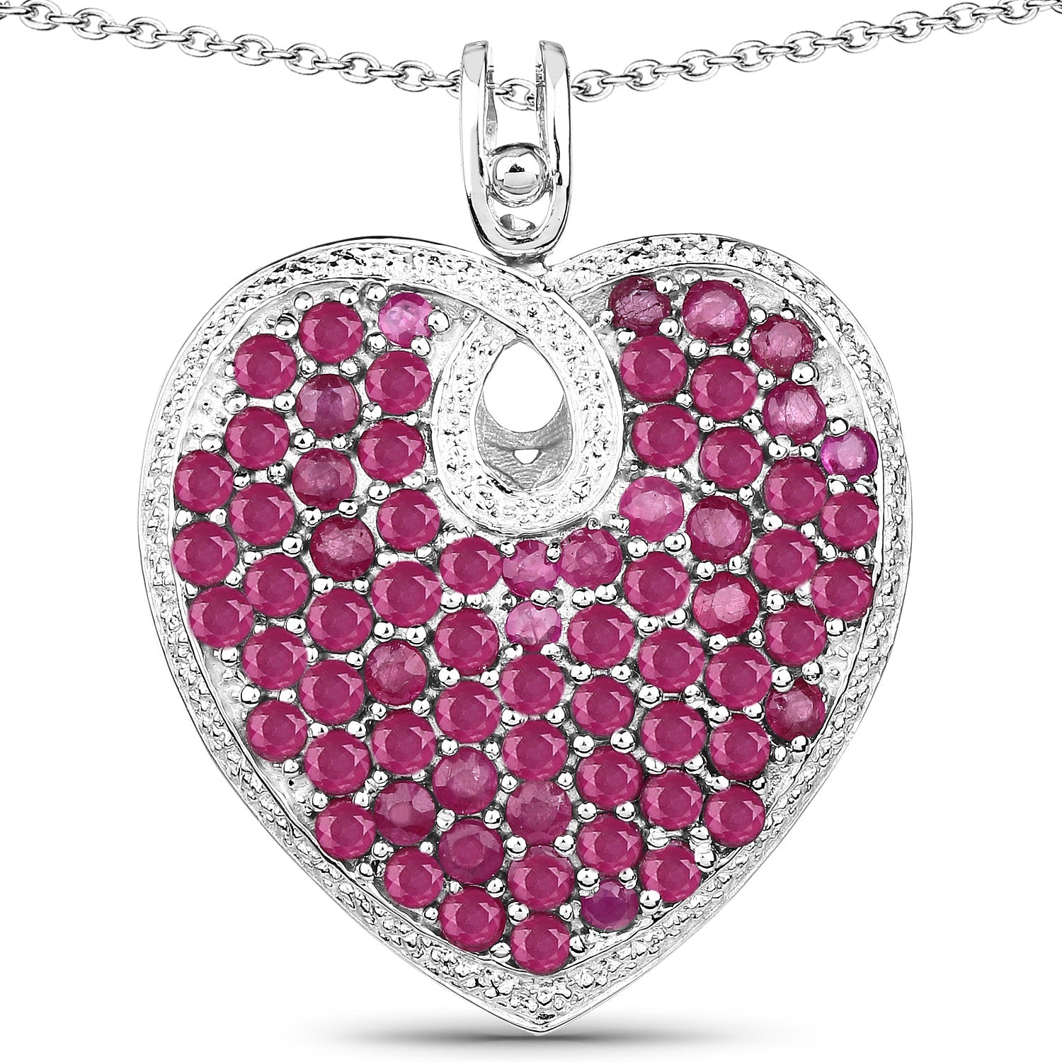 8.03 Carat Genuine Ruby .925 Sterling Silver Pendant by Bids.com