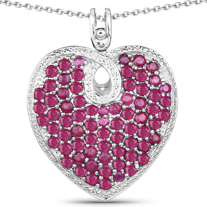 8.03 Carat Genuine Ruby .925 Sterling Silver Pendant by Bids.com