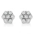 14K White Gold 1/2 Cttw Prong Set Round-Cut Diamond Flower Stud Earring (H-I Color, I1-I2 Clarity) by Bids.com