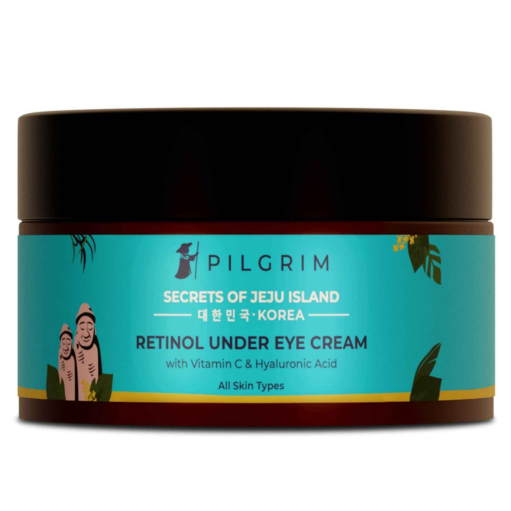 Pilgrim Korean Retinol Under Eye Cream with Vitamin C &amp; Hyaluronic Acid For Dark Circles, Puffiness &amp; Fine Lines