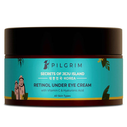 Pilgrim Korean Retinol Under Eye Cream with Vitamin C &amp; Hyaluronic Acid For Dark Circles, Puffiness &amp; Fine Lines