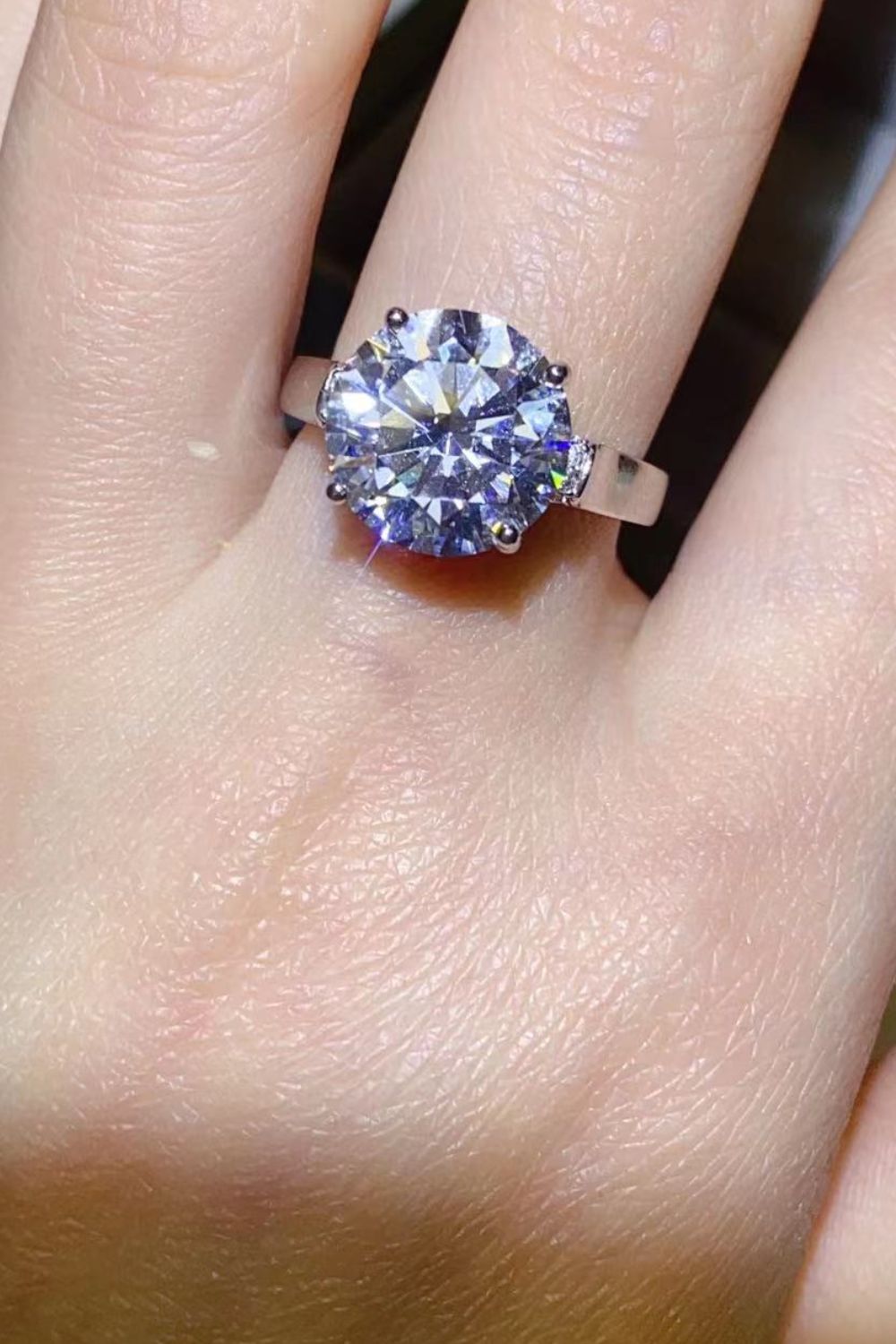 5 Carat Brilliant Round Cut Sparkala™ Platinum-Plated Ring by Sparkala