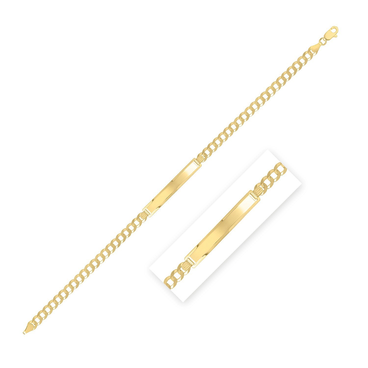 14k Yellow Gold Curb ID Bracelet (4.70 mm) by Bids.com