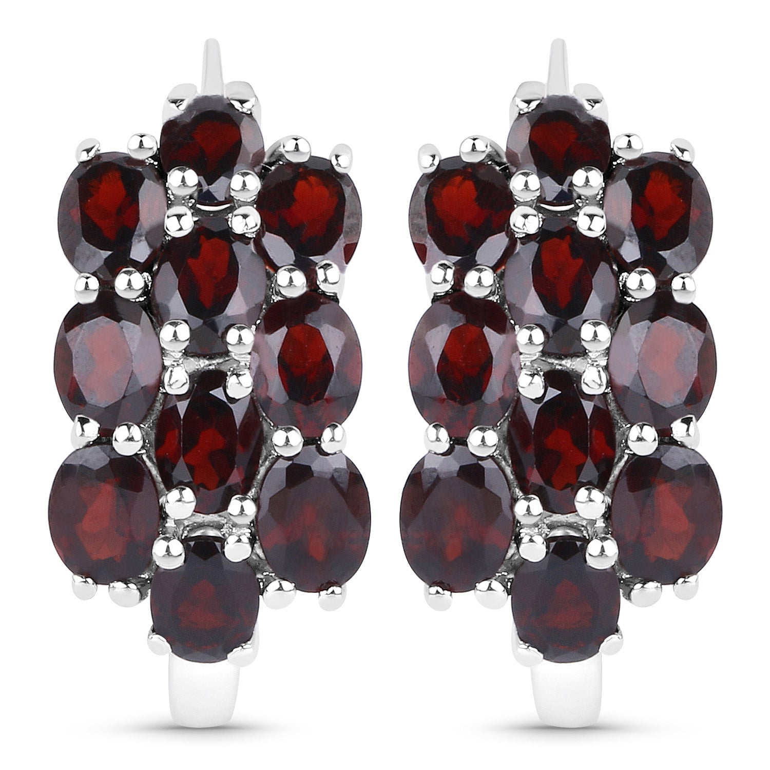 10.40 Carat Genuine Garnet .925 Sterling Silver 3 Piece Jewelry Set (Ring, Earrings, and Pendant w/ Chain) by Bids.com