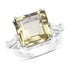 11.45 Carat Genuine Lemon Quartz and White Topaz .925 Sterling Silver Ring  DestGlow
