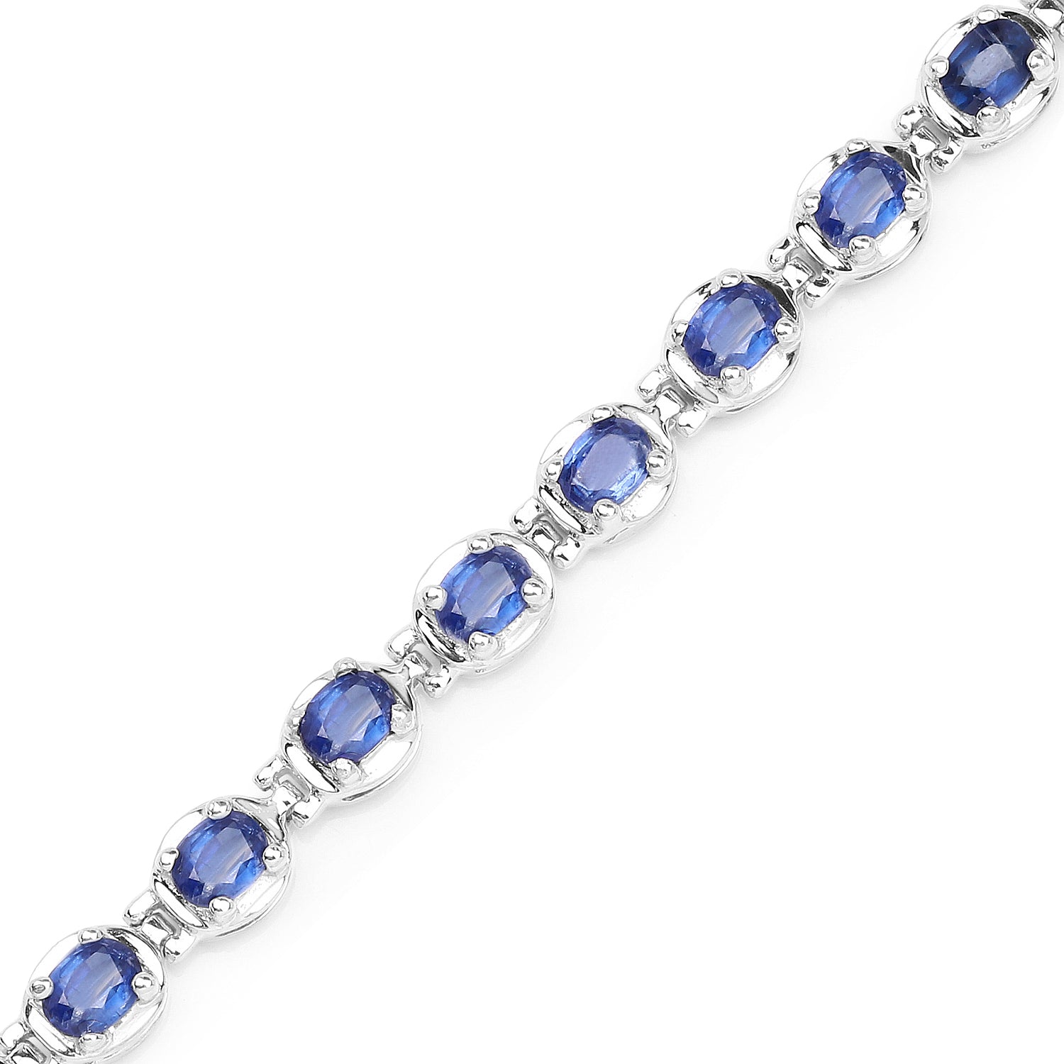 7.02 Carat Genuine Kyanite .925 Sterling Silver Bracelet  DestGlow