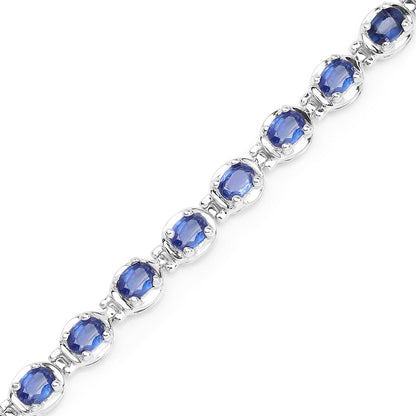 7.02 Carat Genuine Kyanite .925 Sterling Silver Bracelet  DestGlow