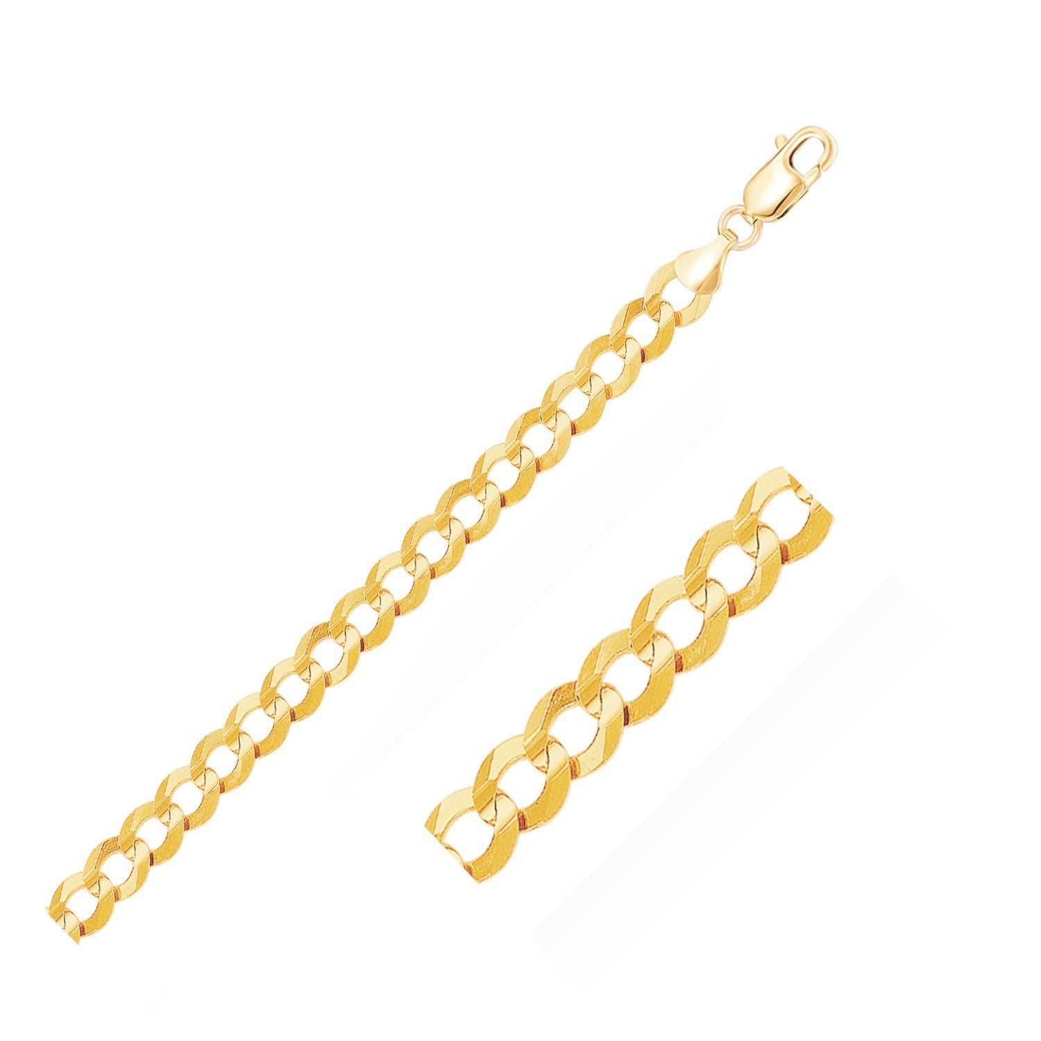 8.2mm 10k Yellow Gold Curb Bracelet by Bids.com