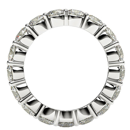 Round Cut Lab Grown Diamond Eternity Ring in 14k White Gold (3 cttw FG/VS2) by Bids.com