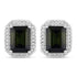 3.57 Carat Genuine Green Tourmaline and White Diamond 14K White Gold Earrings by Bids.com