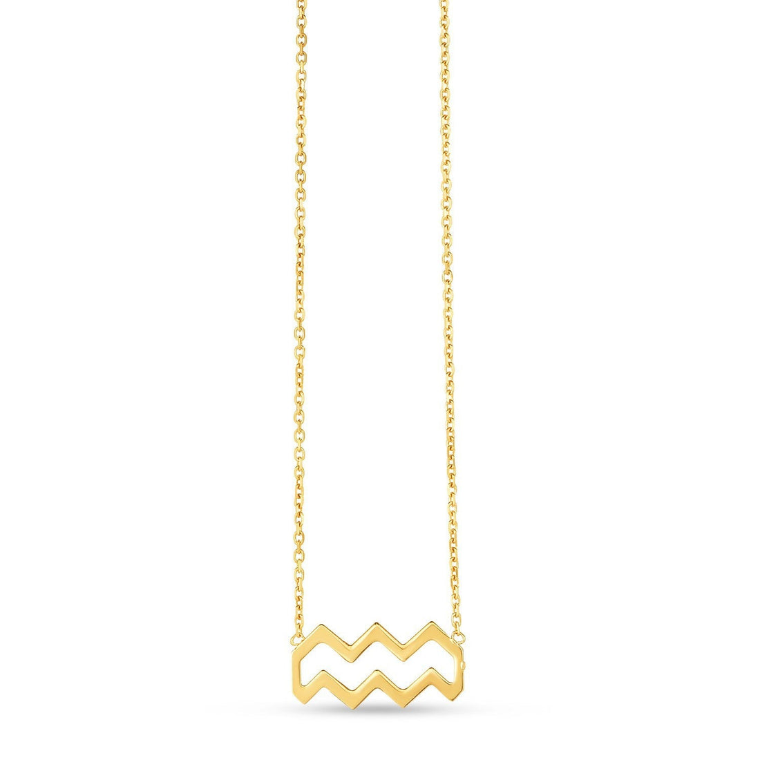 14K Yellow Gold Aquarius Necklace  DestGlow