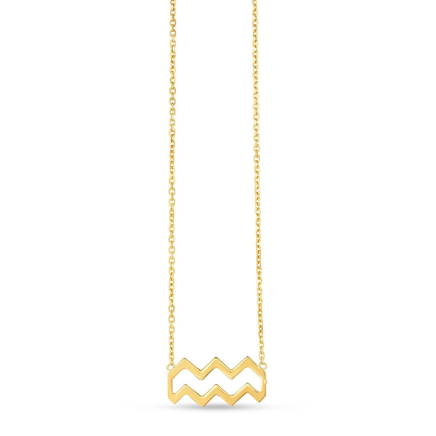 14K Yellow Gold Aquarius Necklace  DestGlow