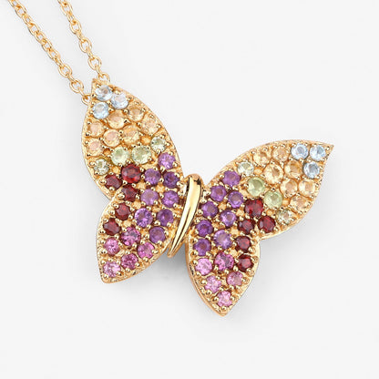 1.62 Carat Genuine Multi Stones .925 Sterling Silver Pendant by Bids.com