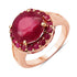 5.01 Carat Glass Filled Ruby .925 Sterling Silver Ring by Bids.com