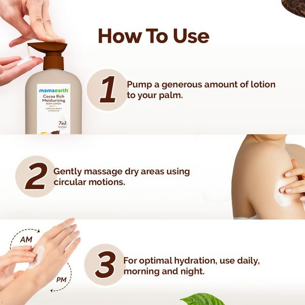 Mamaearth Cocoa Rich Moisturizing Body Lotion with Cocoa Butter &amp; Vitamin E