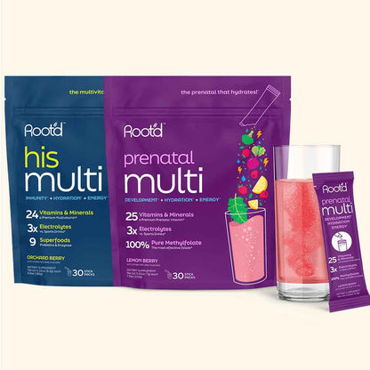 Growing Together Bundle - The Hydrating Multivitamin - For Future Mom &amp; Dad by Root&