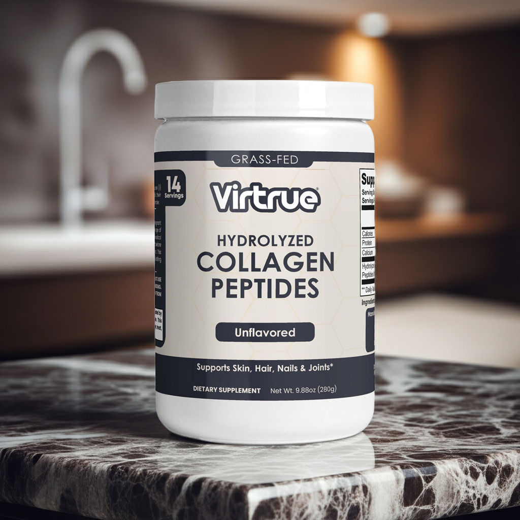Grass-Fed Hydrolyzed Collagen Peptides | Unflavored by Virtrue
