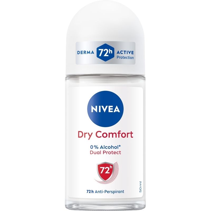 NIVEA Dry Comfort 72h Anti-Perspirant Roll-On 50ml – Dual Protect Formula &amp; 0% Alcohol by Pasteur Pharmacy