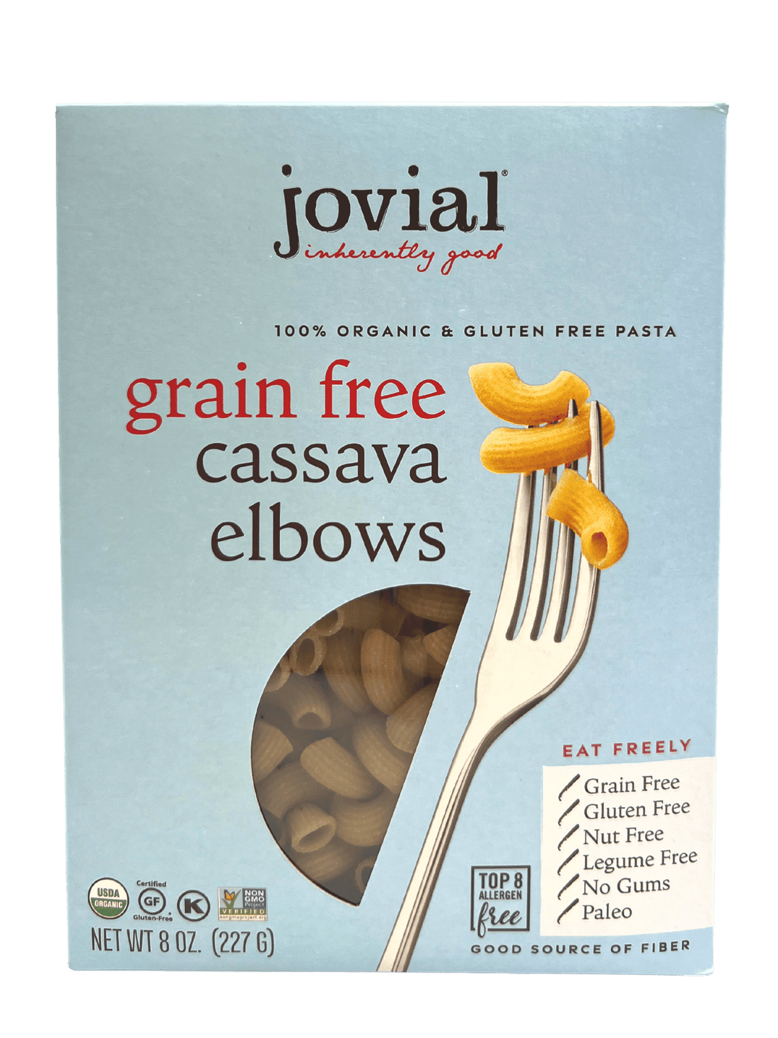 Elbows, Cassava, Organic, Jovial, Gluten-Free, Grain-Free by Country Life Natural Foods