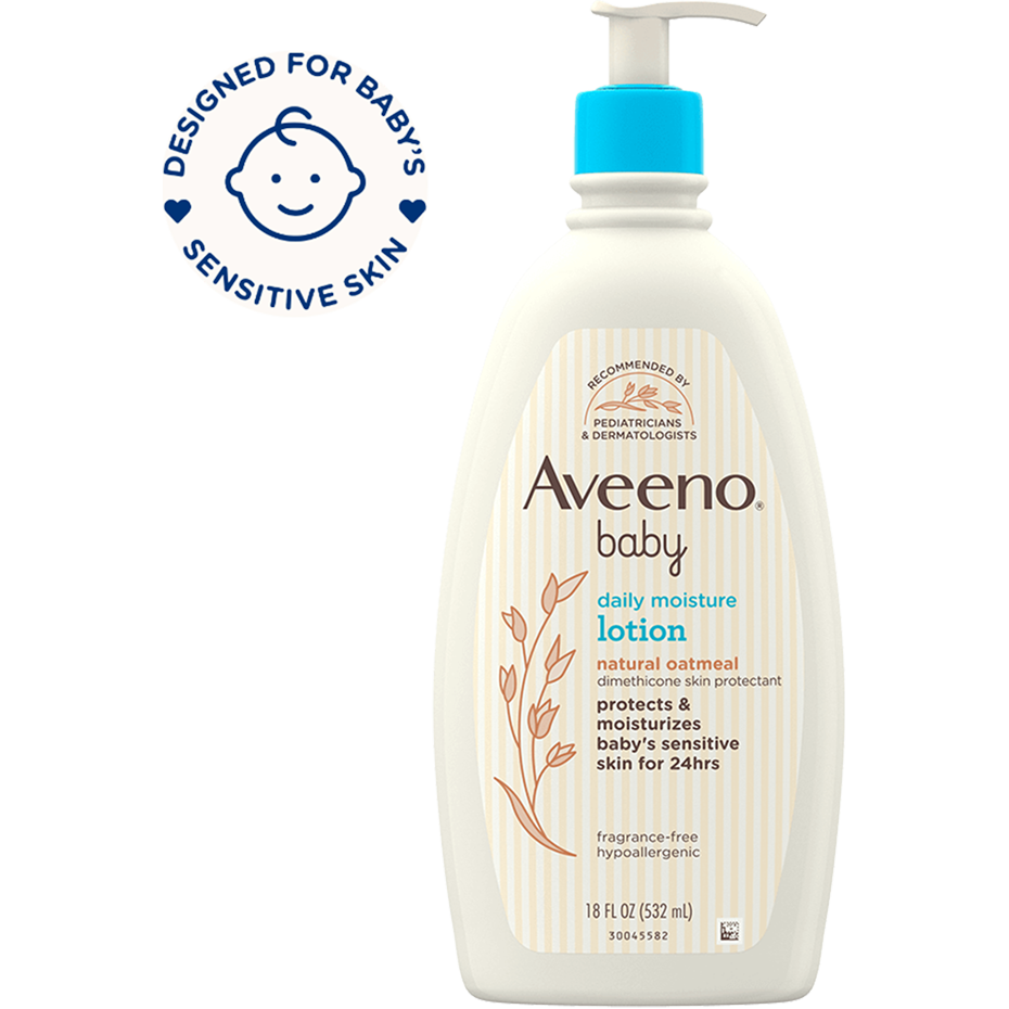 Aveeno Baby Daily Moisture Lotion 24Hr Moisturize Skin Unscented 18 oz by Pasteur Pharmacy