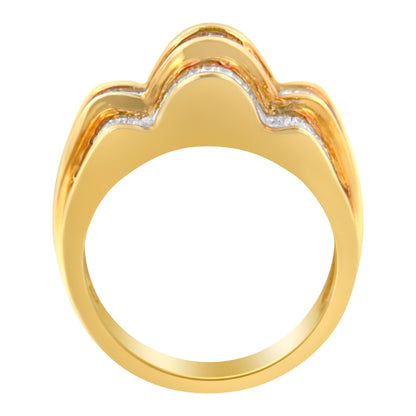 14KT Yellow Gold Diamond Multi-Row Band Ring (1 1/4 cttw, H-I Color, SI1-SI2 Clarity) by Bids.com