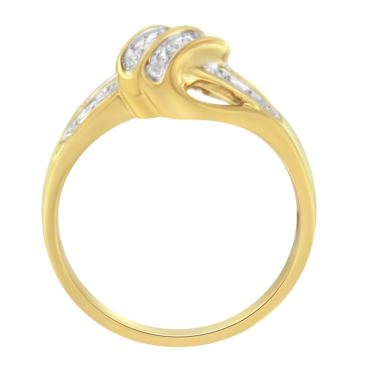10K Yellow Gold Plated .925 Sterling Silver 1.0 Cttw Diamond Flower Cluster Open Halo Floral Ring (J-K Color, I2-I3 Clarity) - Size 6  DestGlow