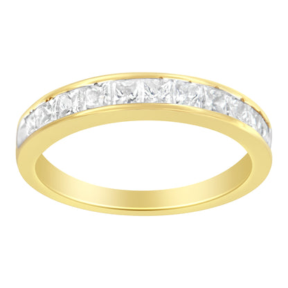 14KT Yellow Gold Diamond Channel Band Ring (1 cttw, H-I Color, SI2-I1 Clarity) by Bids.com