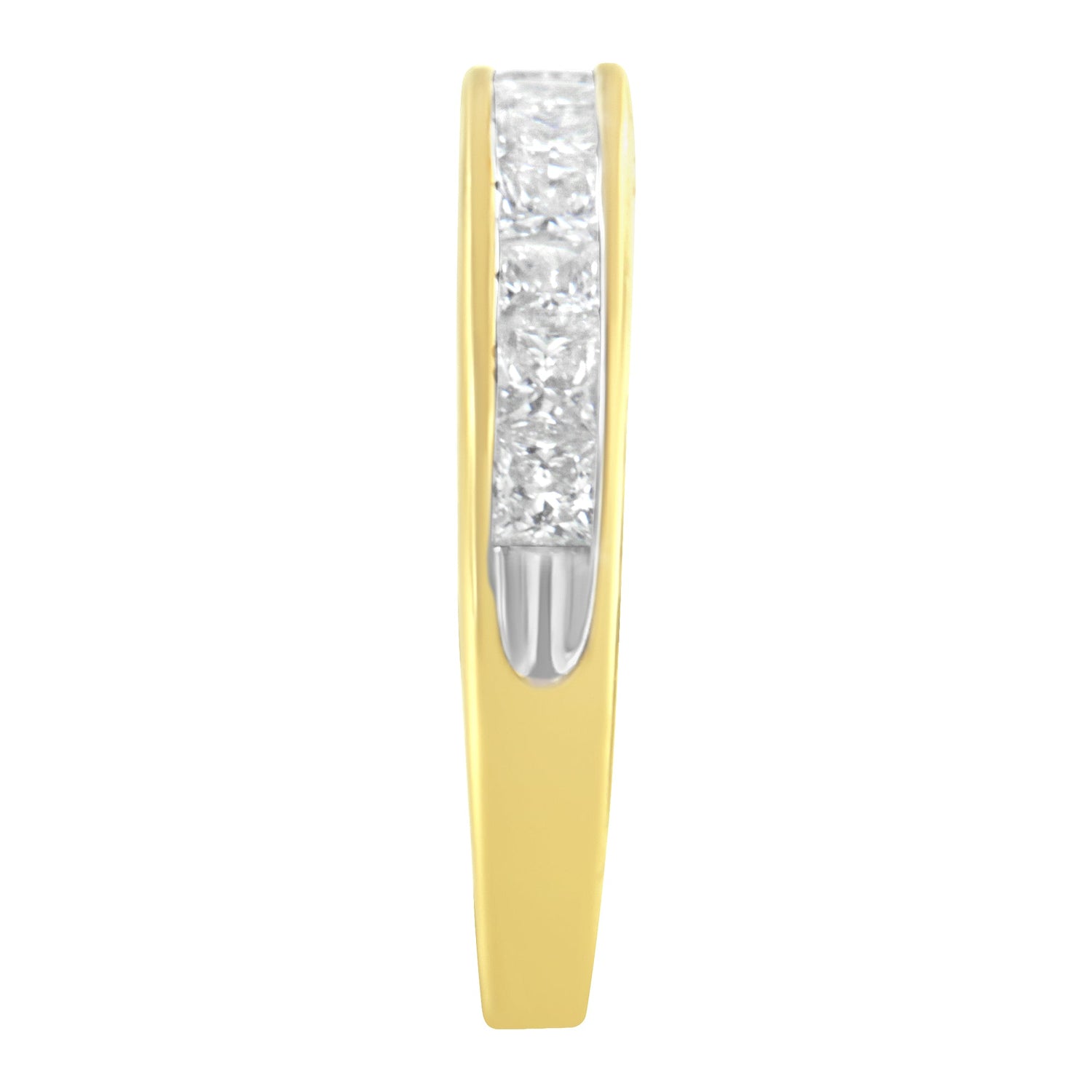 14KT Yellow Gold Diamond Channel Band Ring (1 cttw, H-I Color, SI2-I1 Clarity) by Bids.com