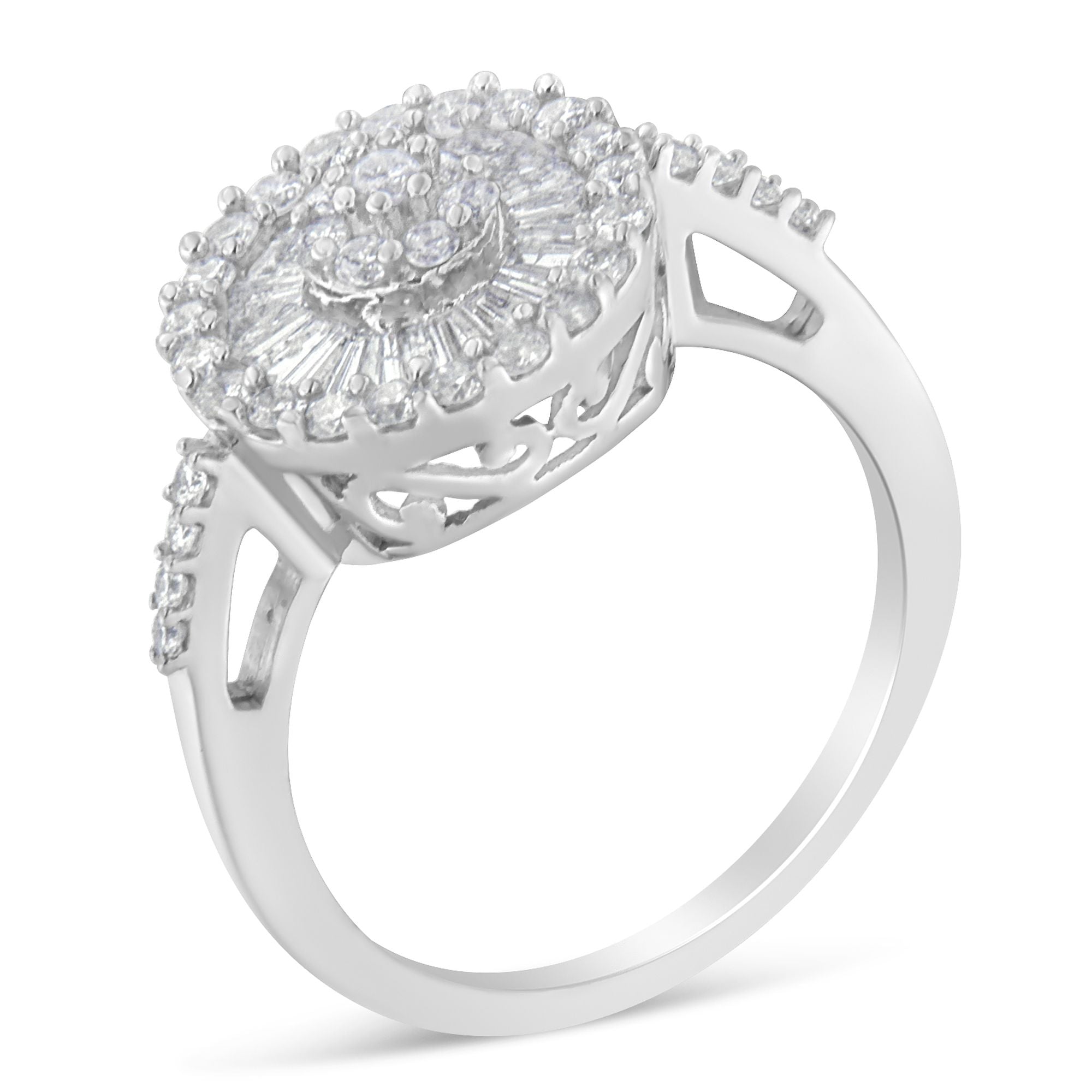 10KT White Gold Diamond Cocktail Ring (1 cttw, H-I Color, SI2-I1 Clarity) by Bids.com
