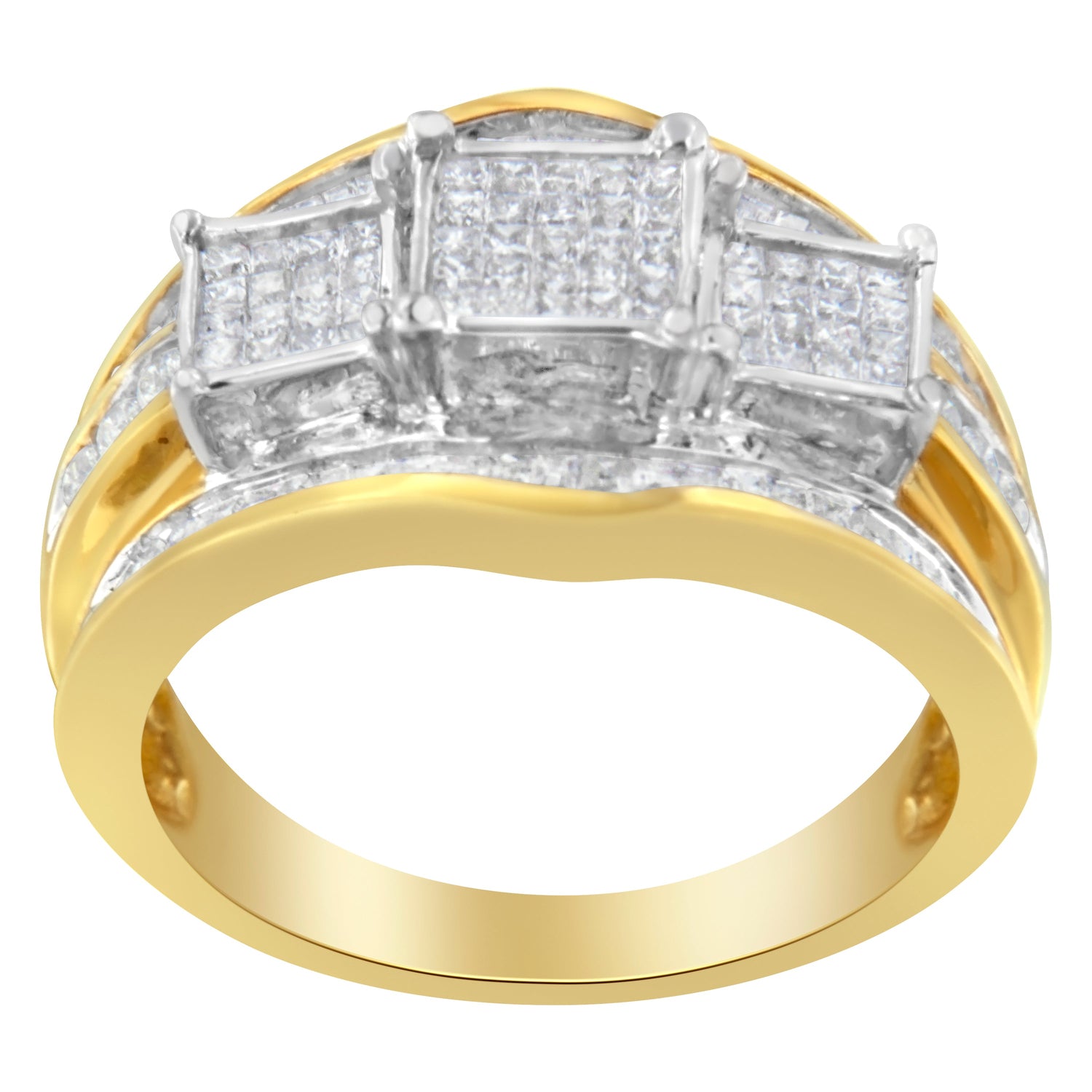 10KT Two-Toned Gold Diamond Ring (1 cttw, H-I Color, SI1-SI2 Clarity) by Bids.com